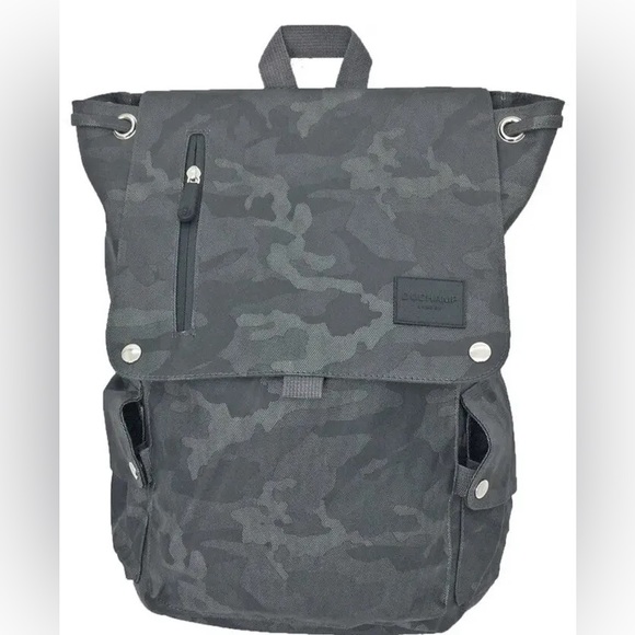 Duchamp Bags Duchamp Flapover Camo Print Charcoal Backpack Laptop